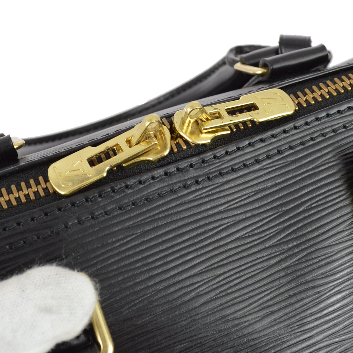 Louis Vuitton Black Epi Keepall 45 Travel Duffle Handbag