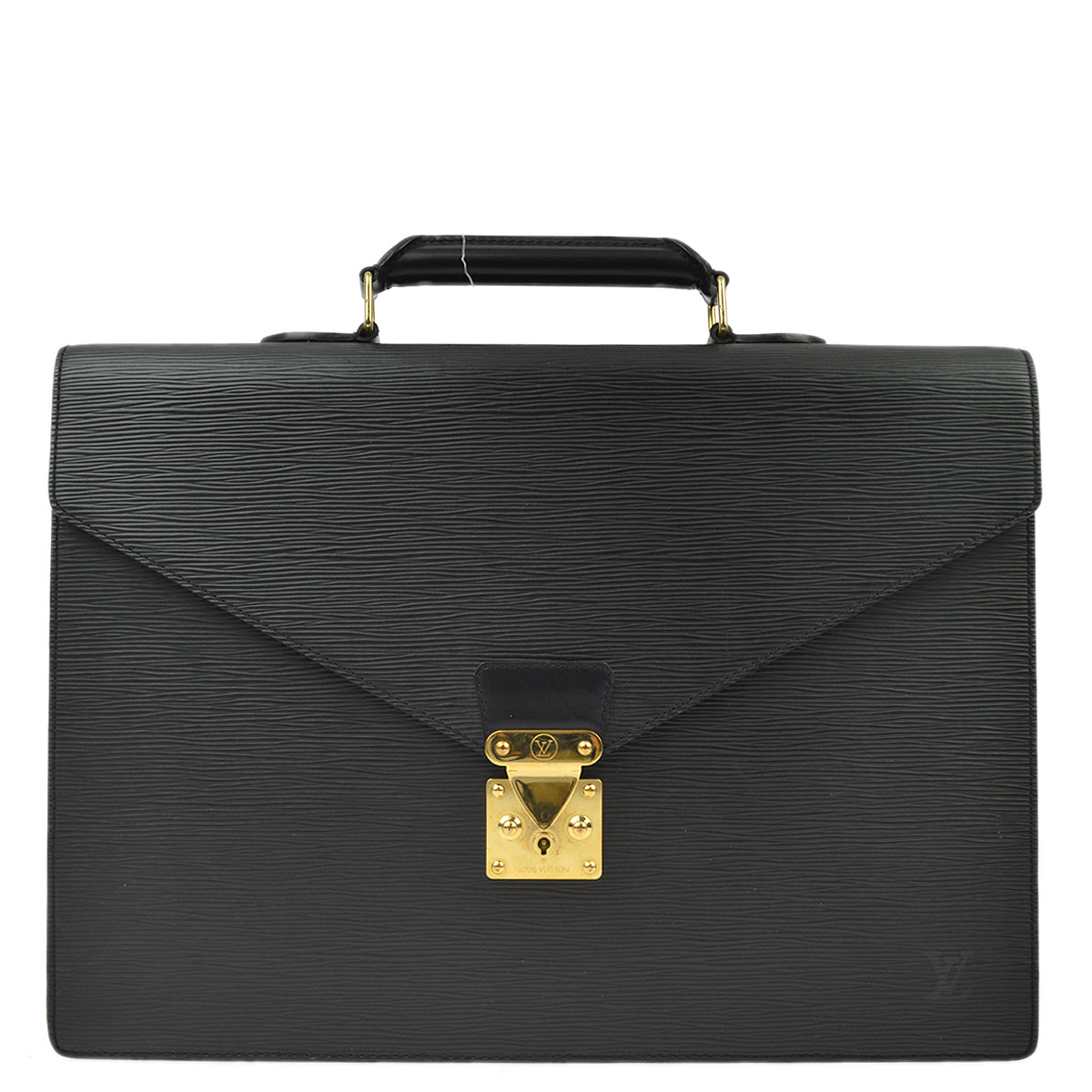 Louis Vuitton Black Epi Cerviet Ambassador Briefcase