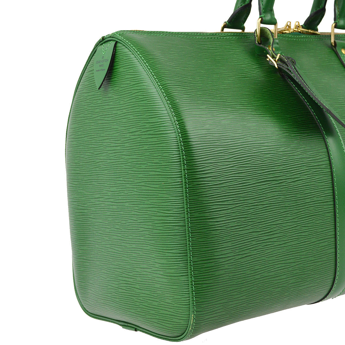 Louis Vuitton Green Epi Keepall 45 Travel Duffle Handbag