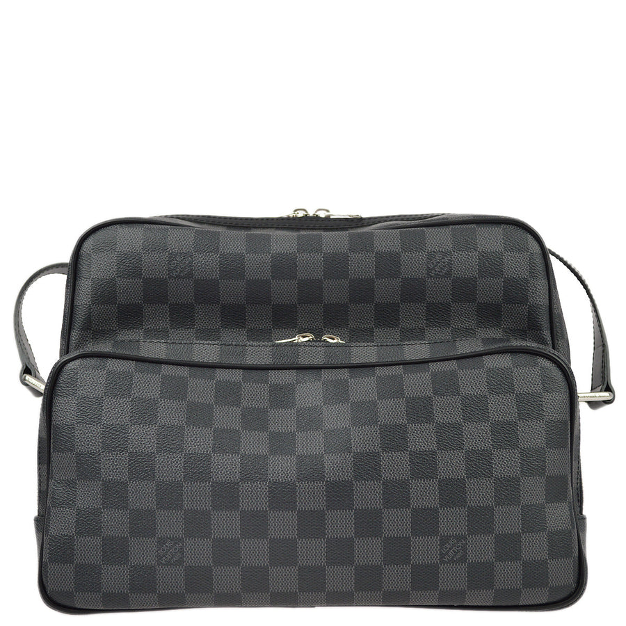 Louis Vuitton Damier Graphite Io Shoulder Bag in Black / Grey