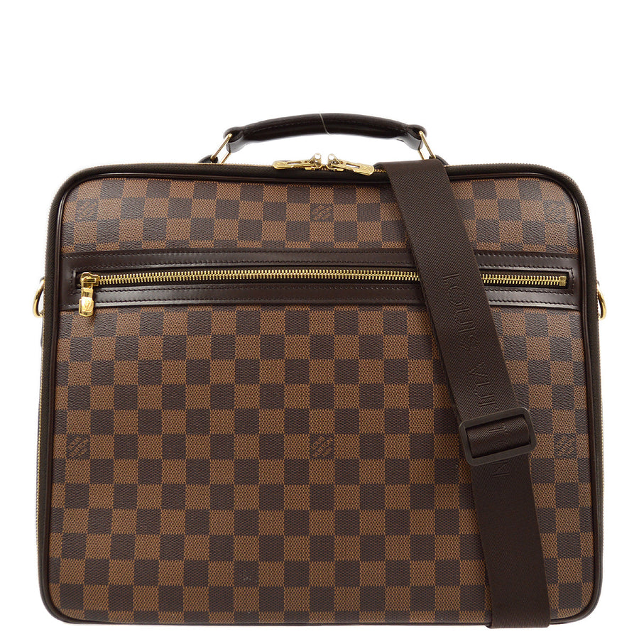 Louis Vuitton Damier Porte Ordinateur Tours Sabana Handbag in Brown