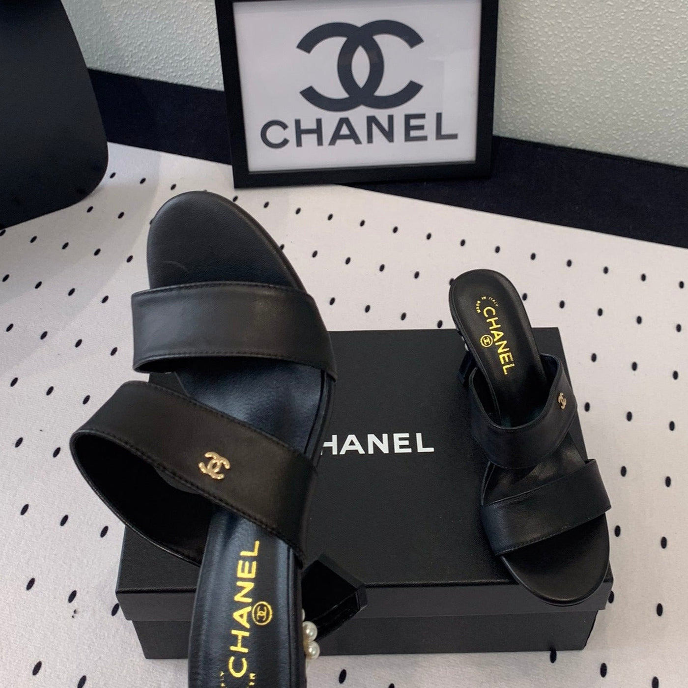 mule sandal 70 black lambskin - Product Image 7