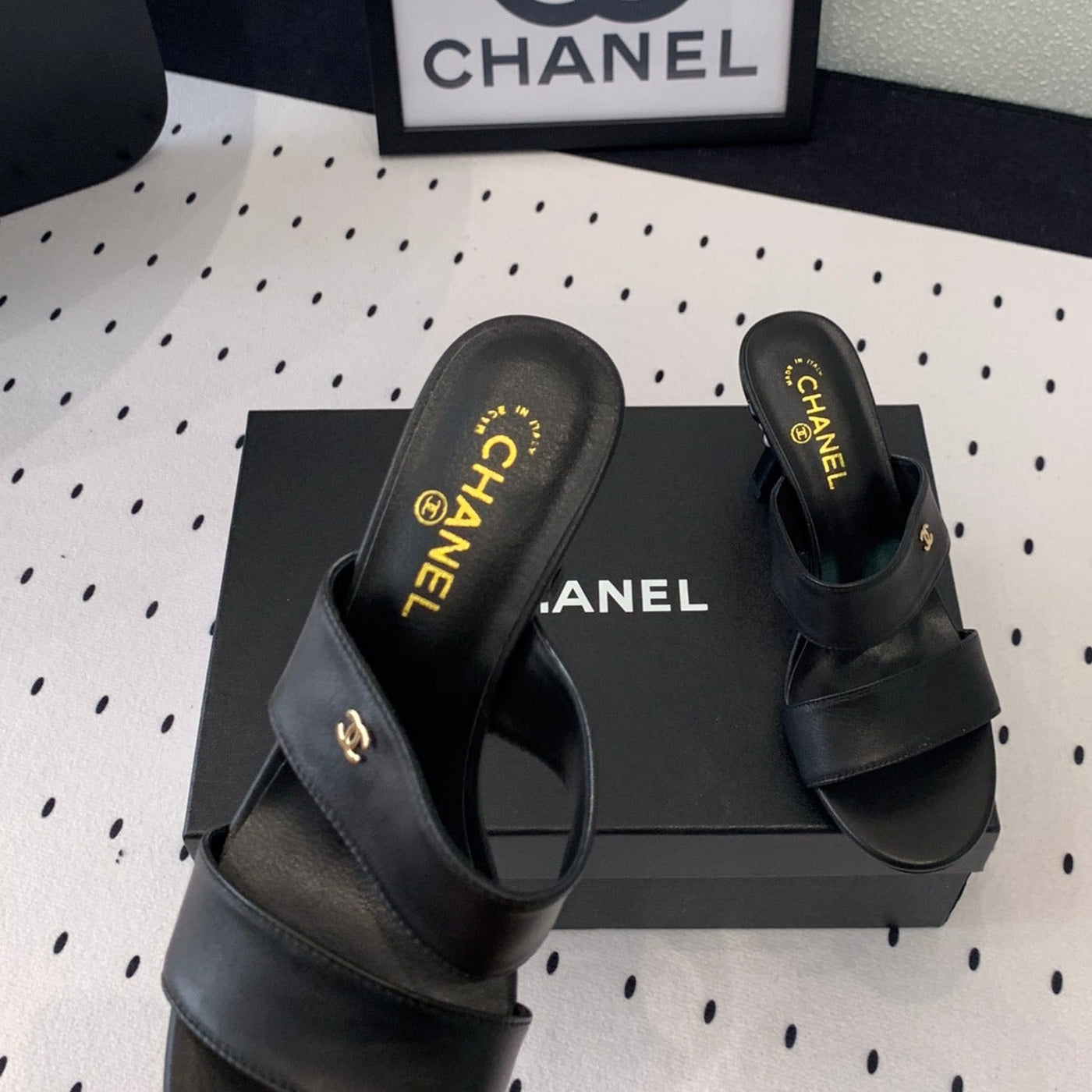 mule sandal 70 black lambskin - Product Image 9