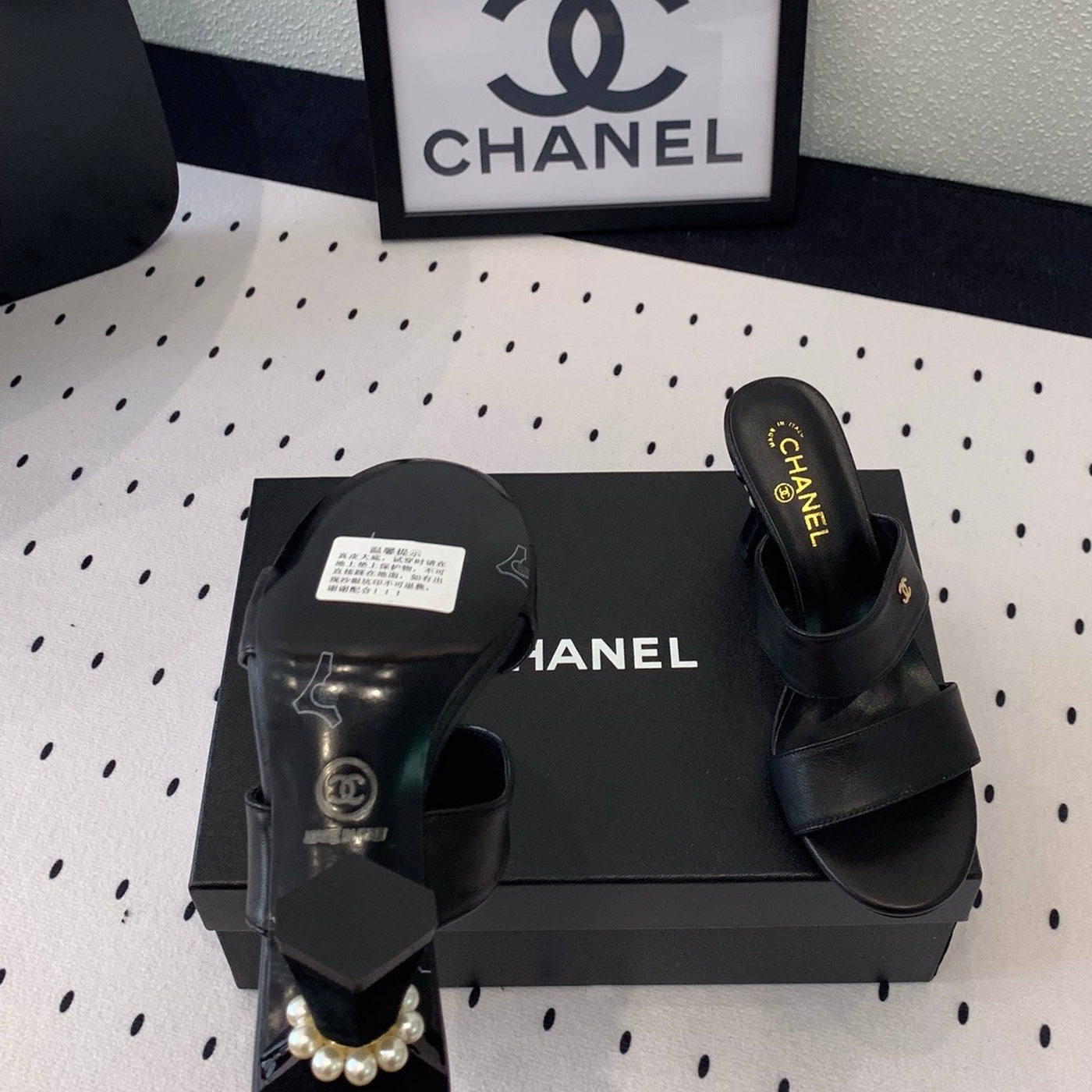 mule sandal 70 black lambskin - Product Image 2