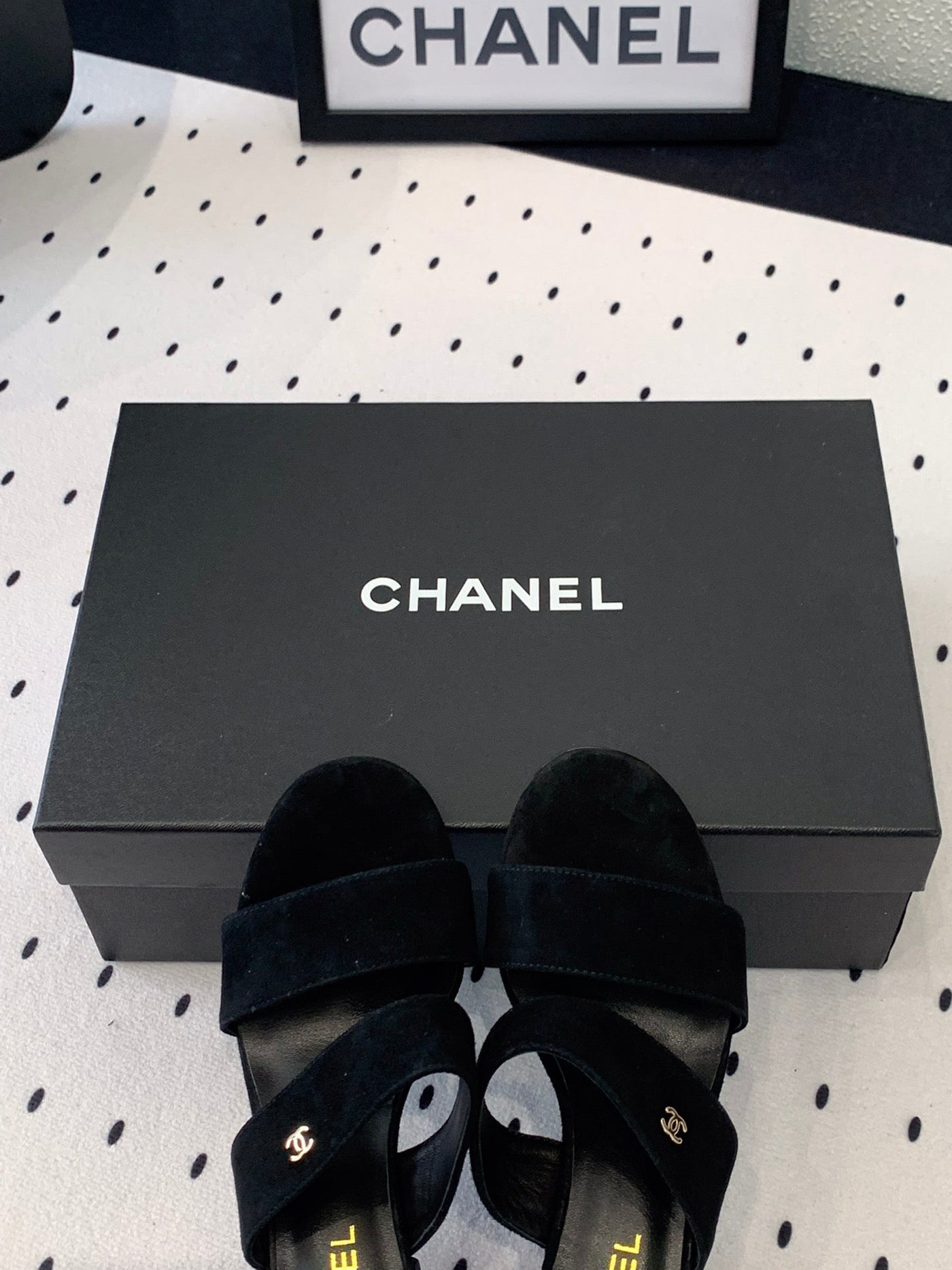 mule sandal 70 black velvet lambskin - Product Image 6