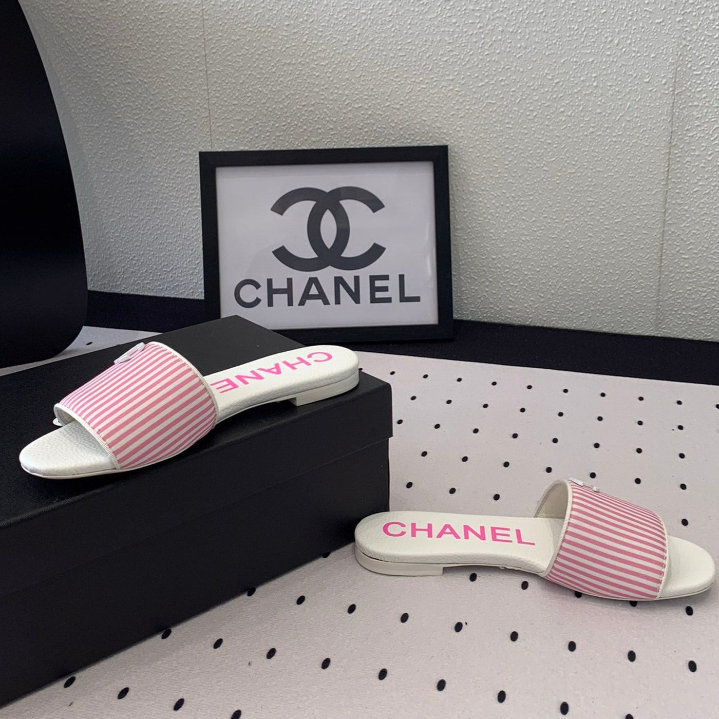 mule sandal striped pink white - Product Image 4