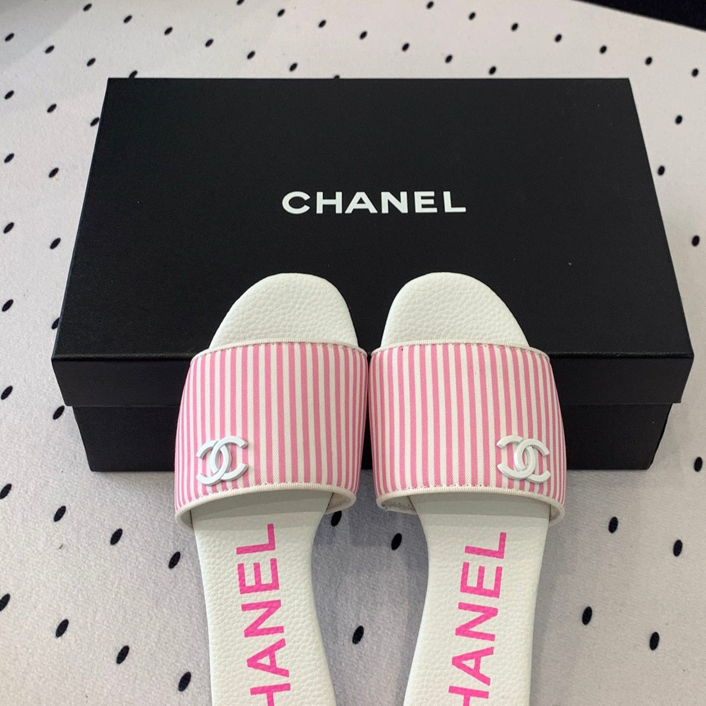 mule sandal striped pink white - Product Image 7
