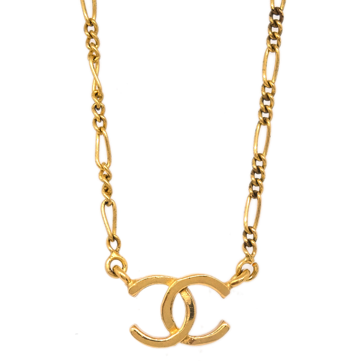 Chanel CC Chain Pendant Necklace Gold | Studio Nafay