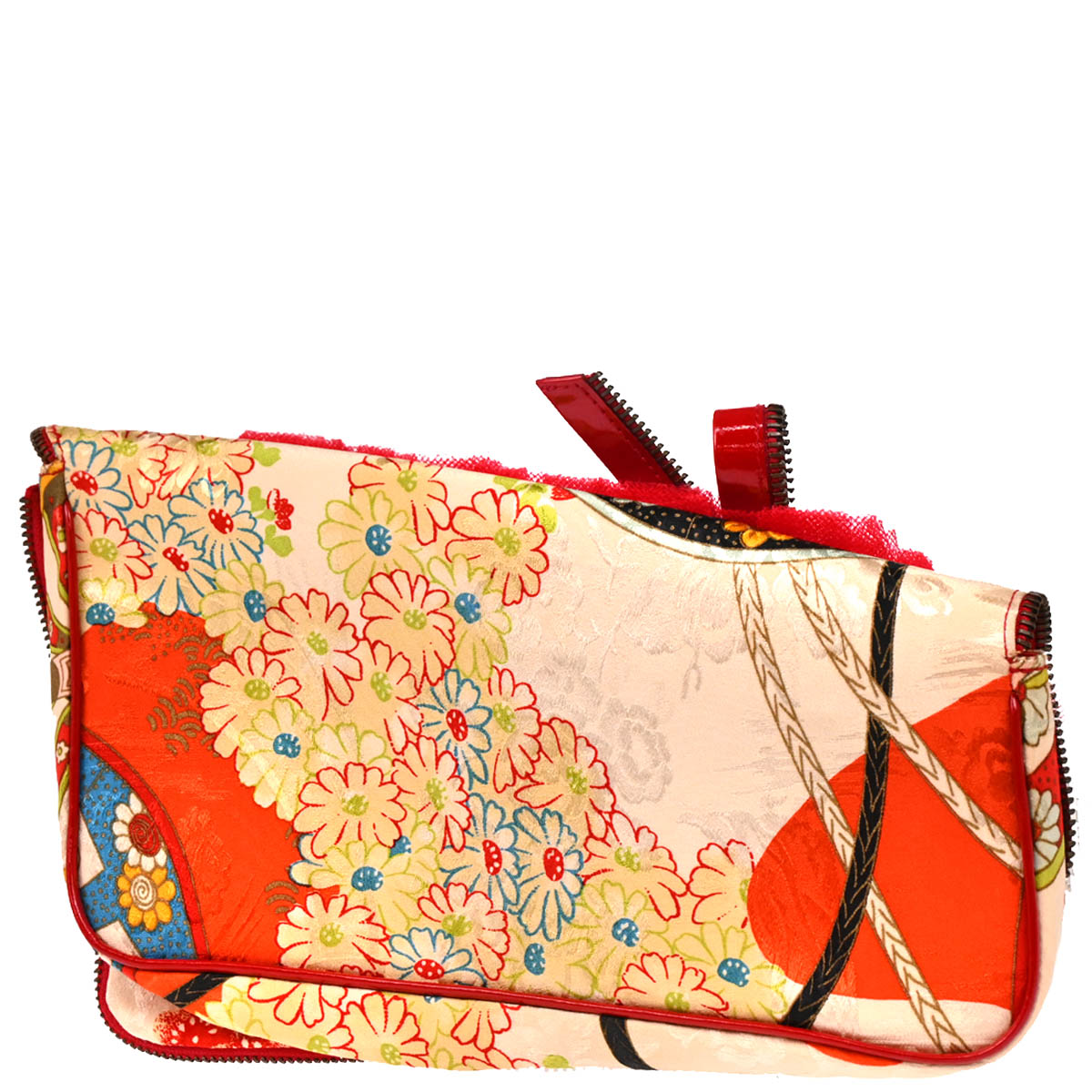 Christian Dior Multicolor Silk Embroidered Saddle Clutch - Product Image 2