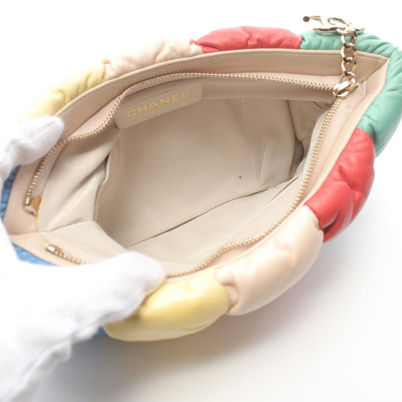 Chanel Lambskin Padded Clutch Bag