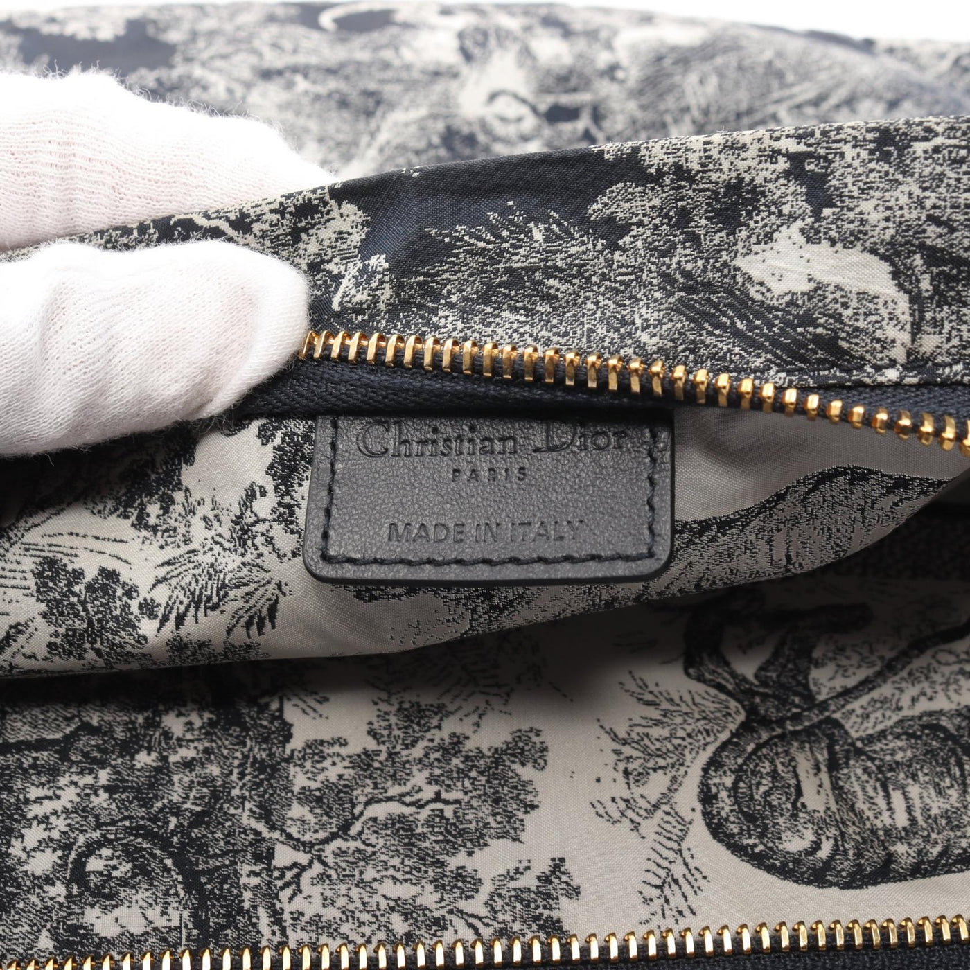Dior DIORTRAVEL Fabric Zip Pouch Clutch