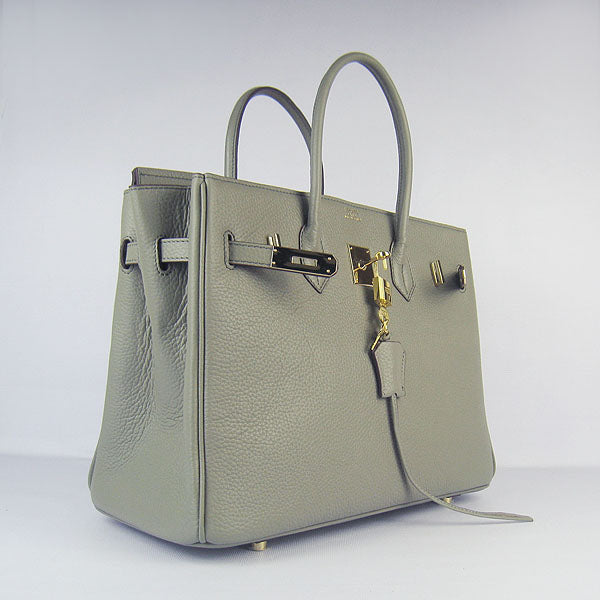 Hermes Birkin 30cm Togo Leather Handbags Dark Grey Golden | Studio Nafay