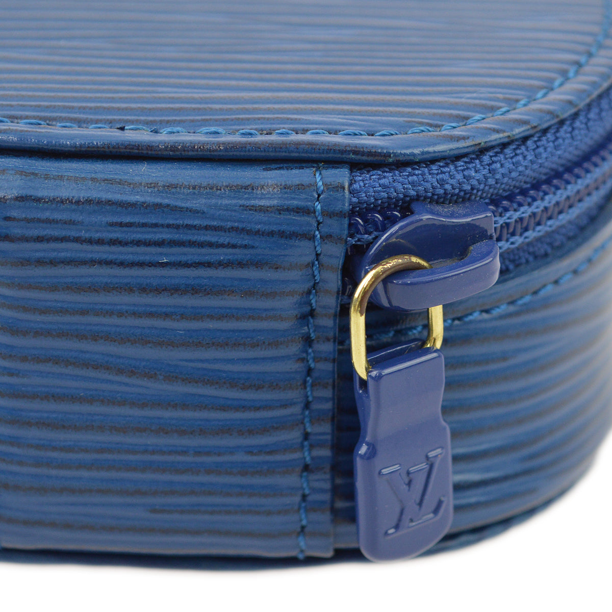 Louis Vuitton Blue Epi Ecrin Bijou 8 Jewelry Case Pouch Bag
