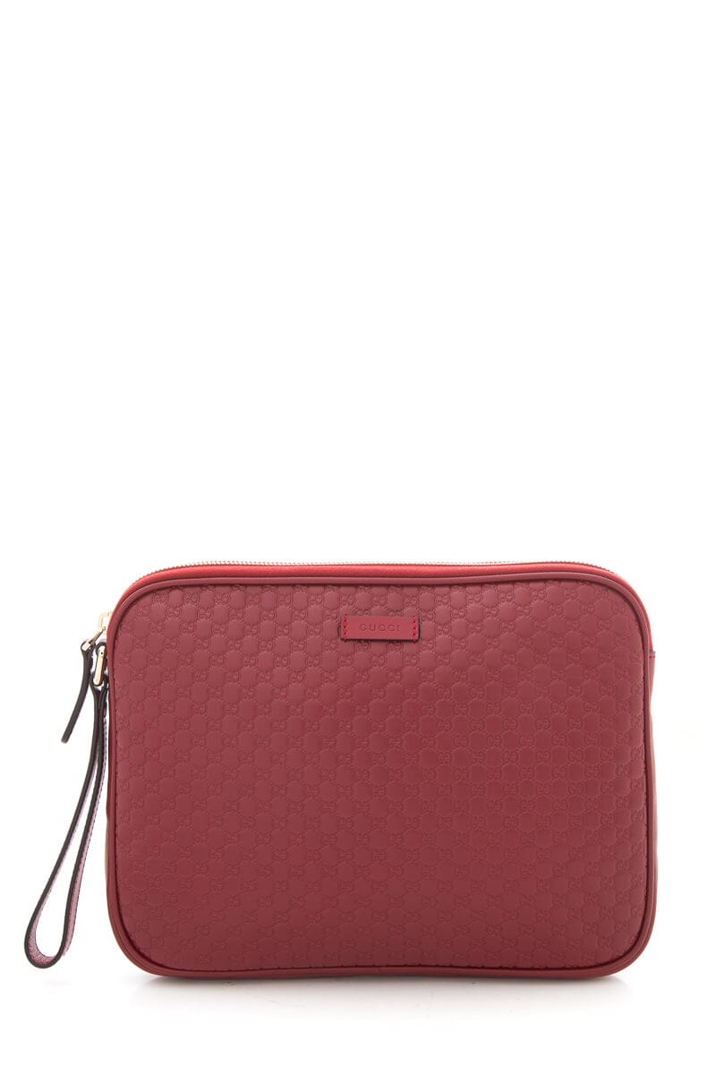 Gucci Microguccissima Red Leather Clutch Bag - Product Image 7