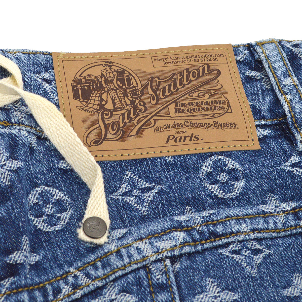 Louis Vuitton Monogram Denim Skirt #40 in Blue