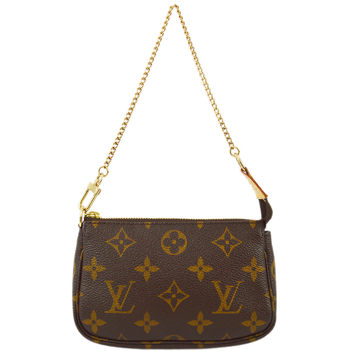 Louis Vuitton Monogram Mini Pochette Accessoires Handbag in Brown