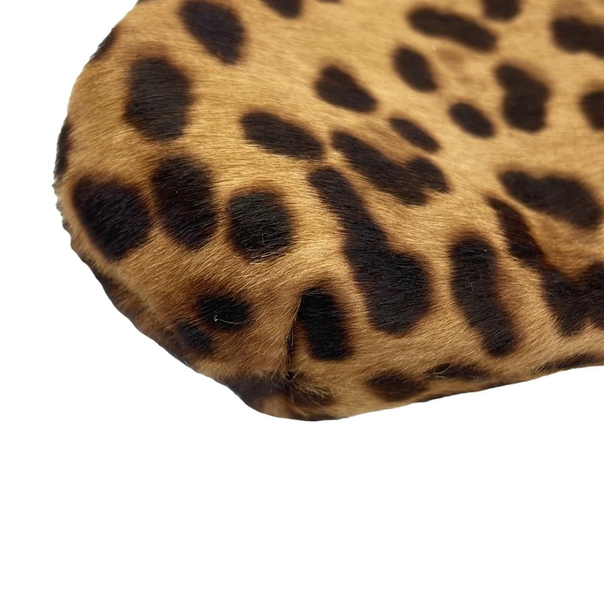 D&G Leopard Unborn Dark Brown Clutch