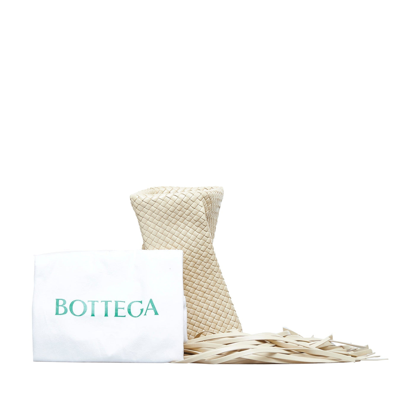 Bottega Veneta Fringe Crisscross Clutch Light Brown Intrecciato - Product Image 2