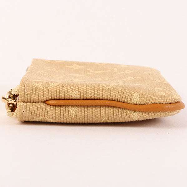 LOUIS VUITTON 2008 Made Monogram Mini Lin Pochette Cles Beige