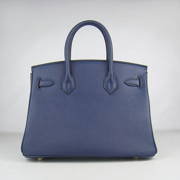 Hermes Birkin 30cm Togo Leather Handbags Dark Blue Golden - Product Image 2