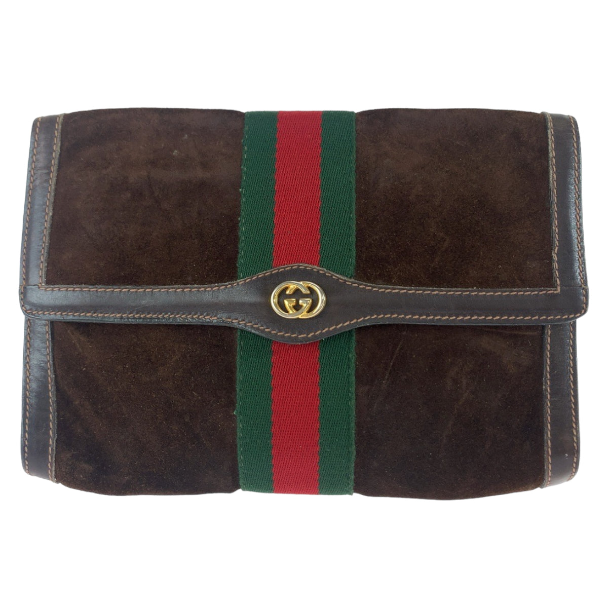 Gucci Suede Leather Clutch Bag