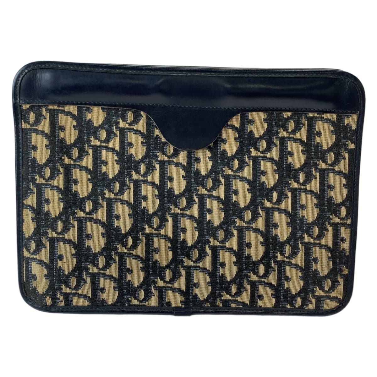 Dior Trotter Canvas/Leather Clutch Bag 407266