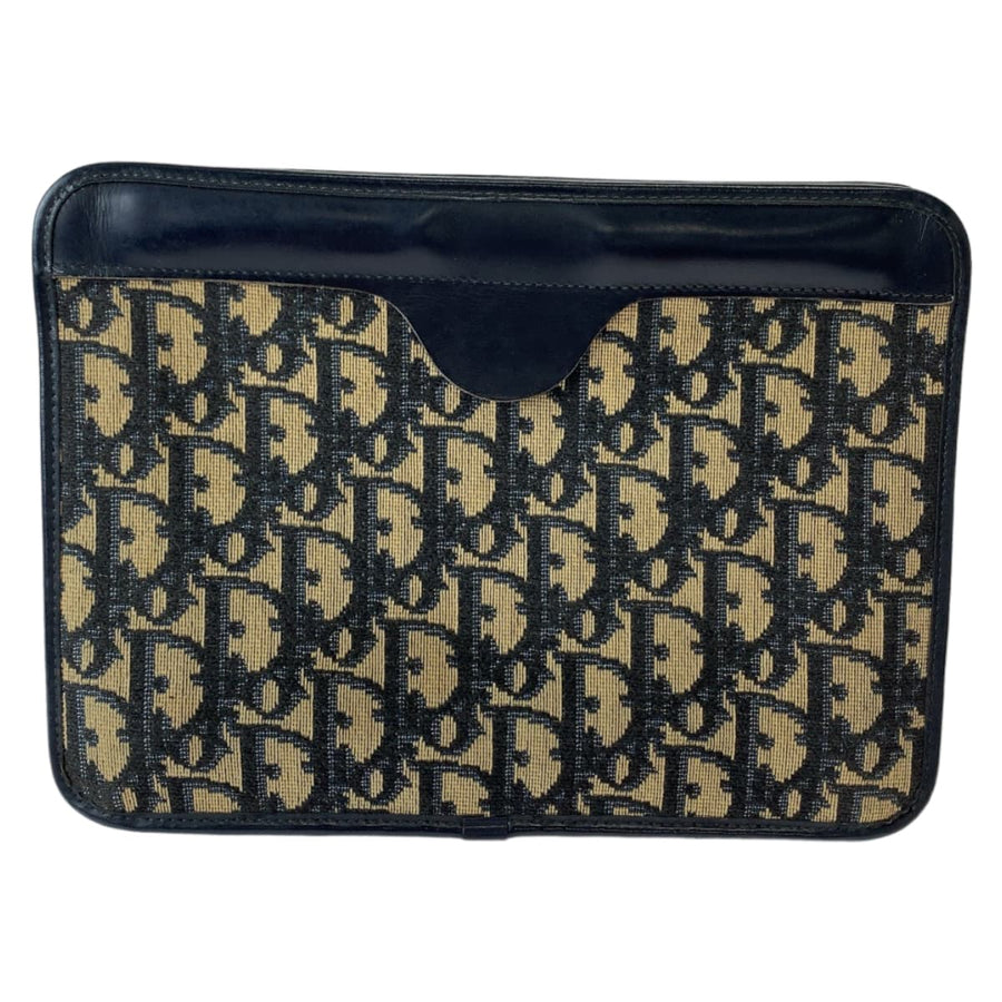 Dior Trotter Canvas/Leather Clutch Bag 407266