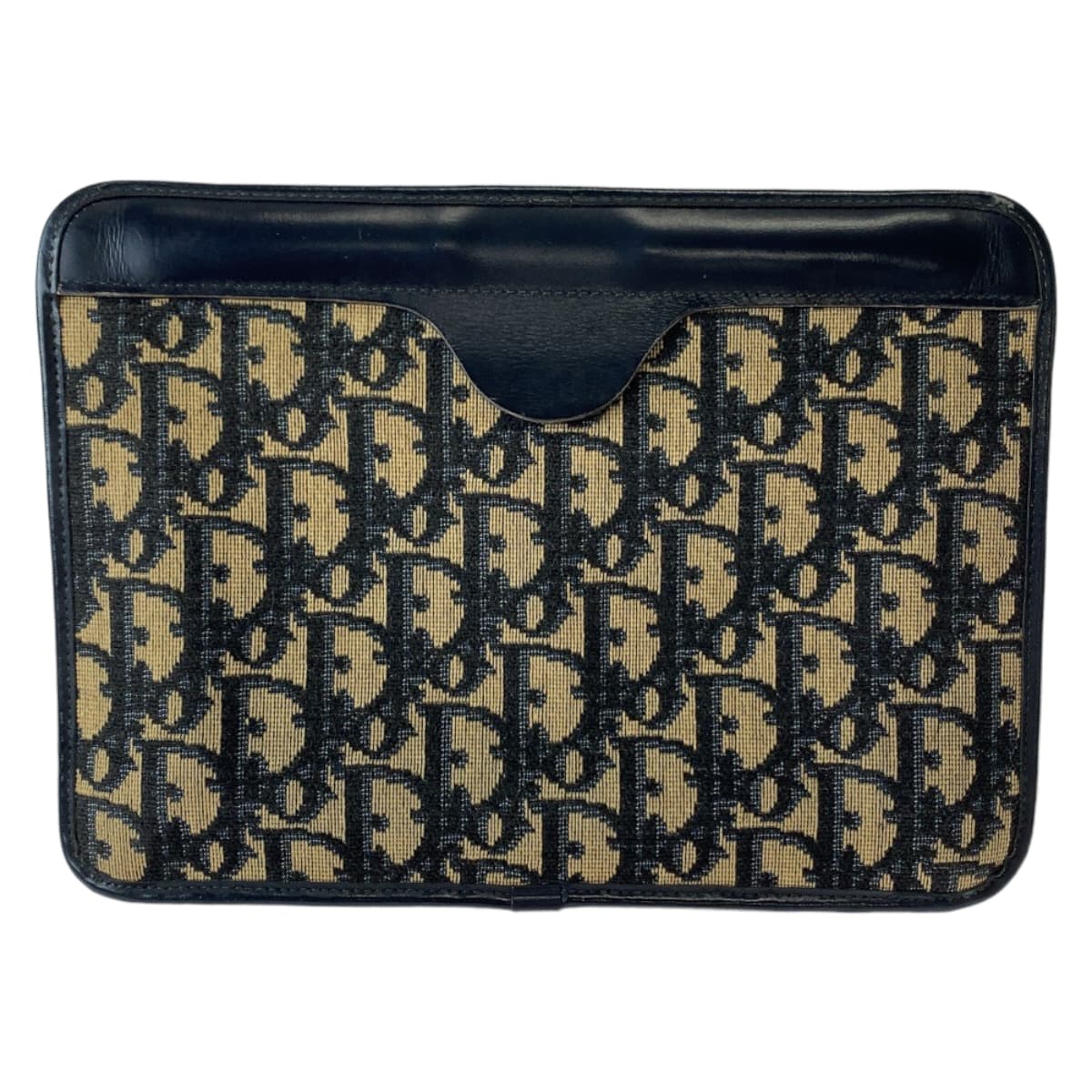 Dior Trotter Canvas/Leather Clutch Bag 407266