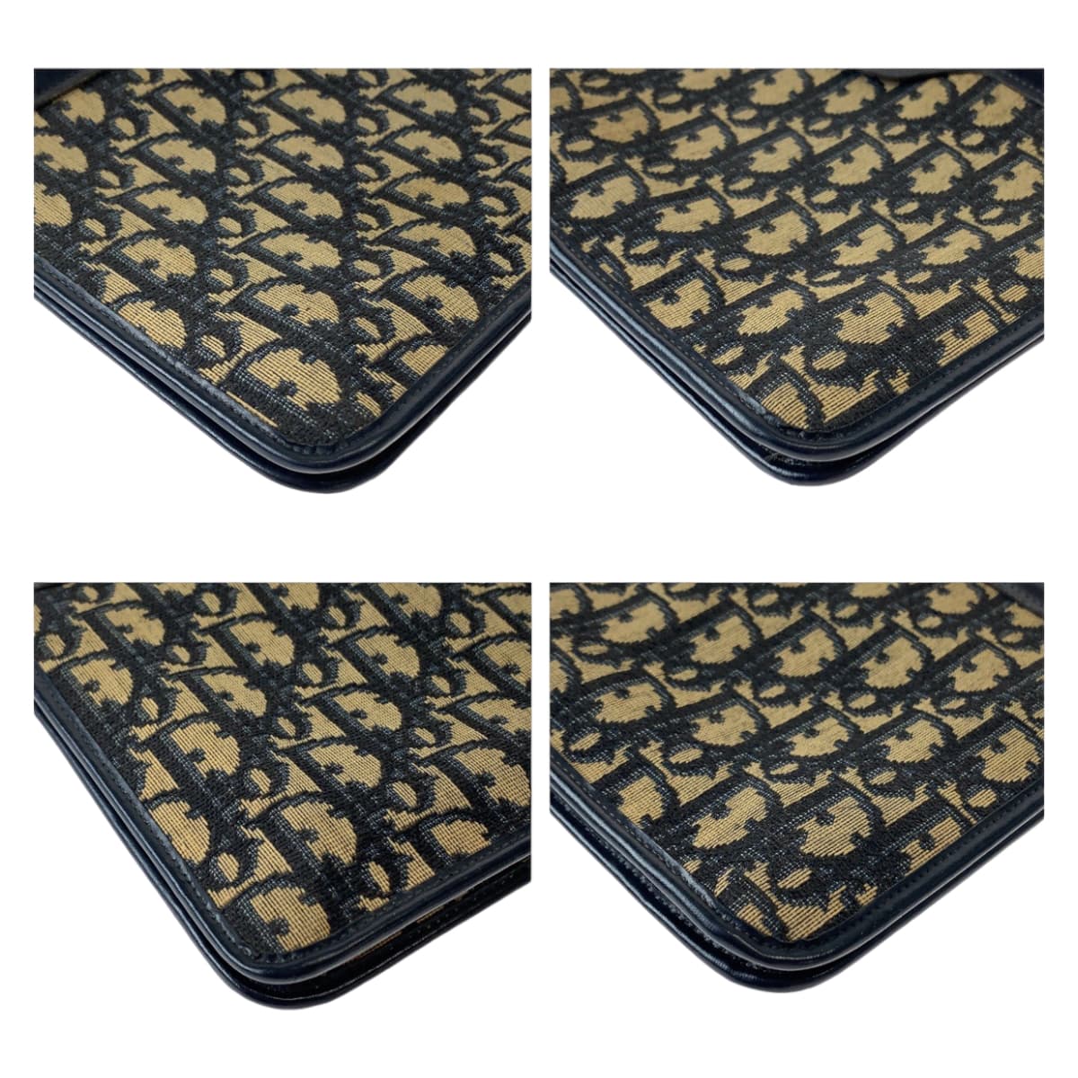 Dior Trotter Canvas/Leather Clutch Bag 407266