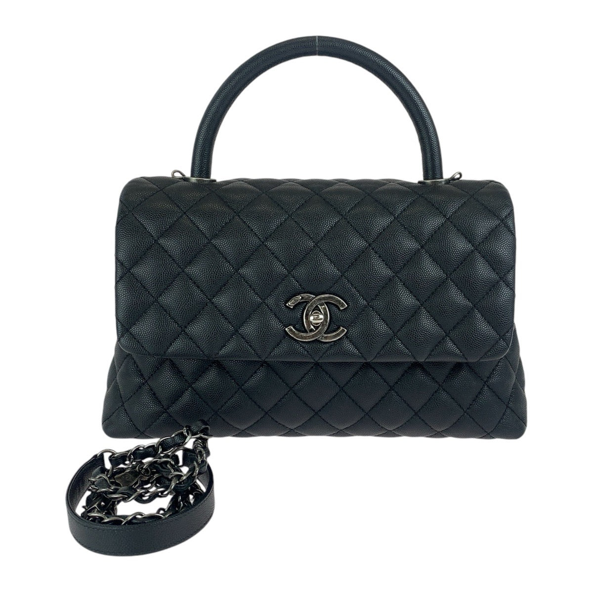 Chanel Caviar Coco Handle Large Handbag | Studio Nafay
