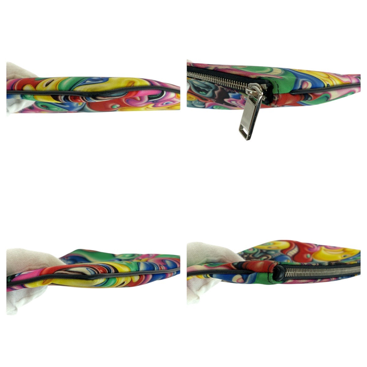 Dior Nylon Kenny Scharf Graphic Clutch Bag