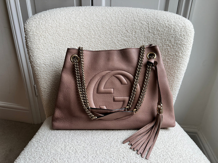 Gucci Rose Pink Soho Chain Tote (RRP £1350) | Studio Nafay