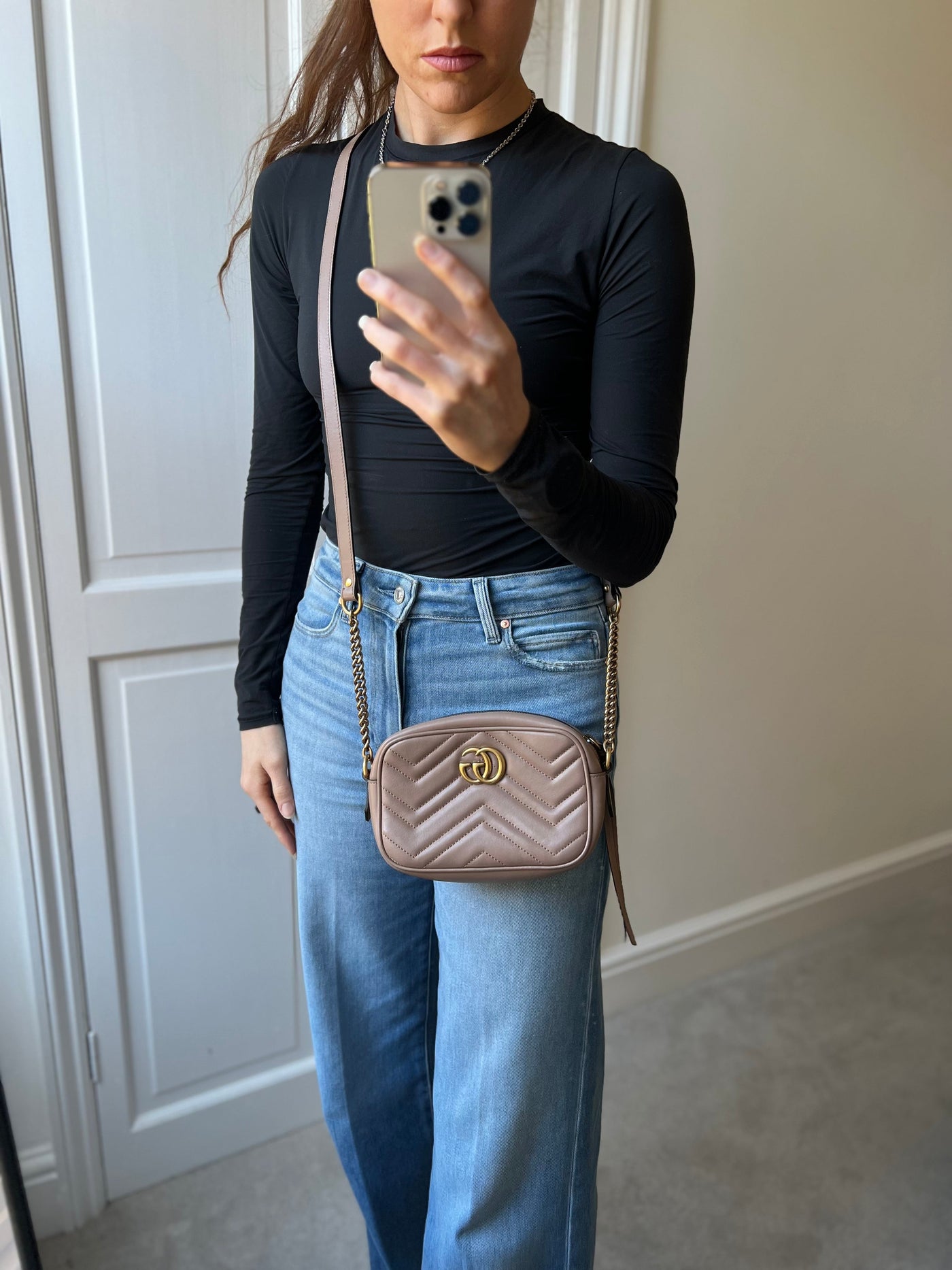 Gucci GG Dusty Pink Marmont Mini Shoulder Bag (RRP £1,360) - Product Image 3