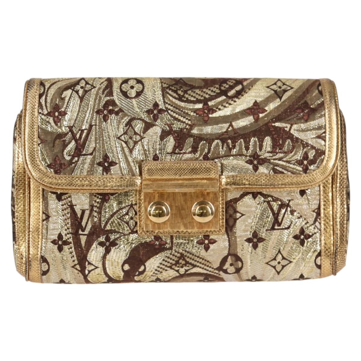 Louis Vuitton Gold Canvas Clutch | Studio Nafay