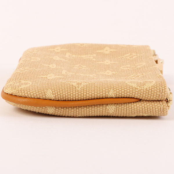 LOUIS VUITTON 2008 Made Monogram Mini Lin Pochette Cles Beige