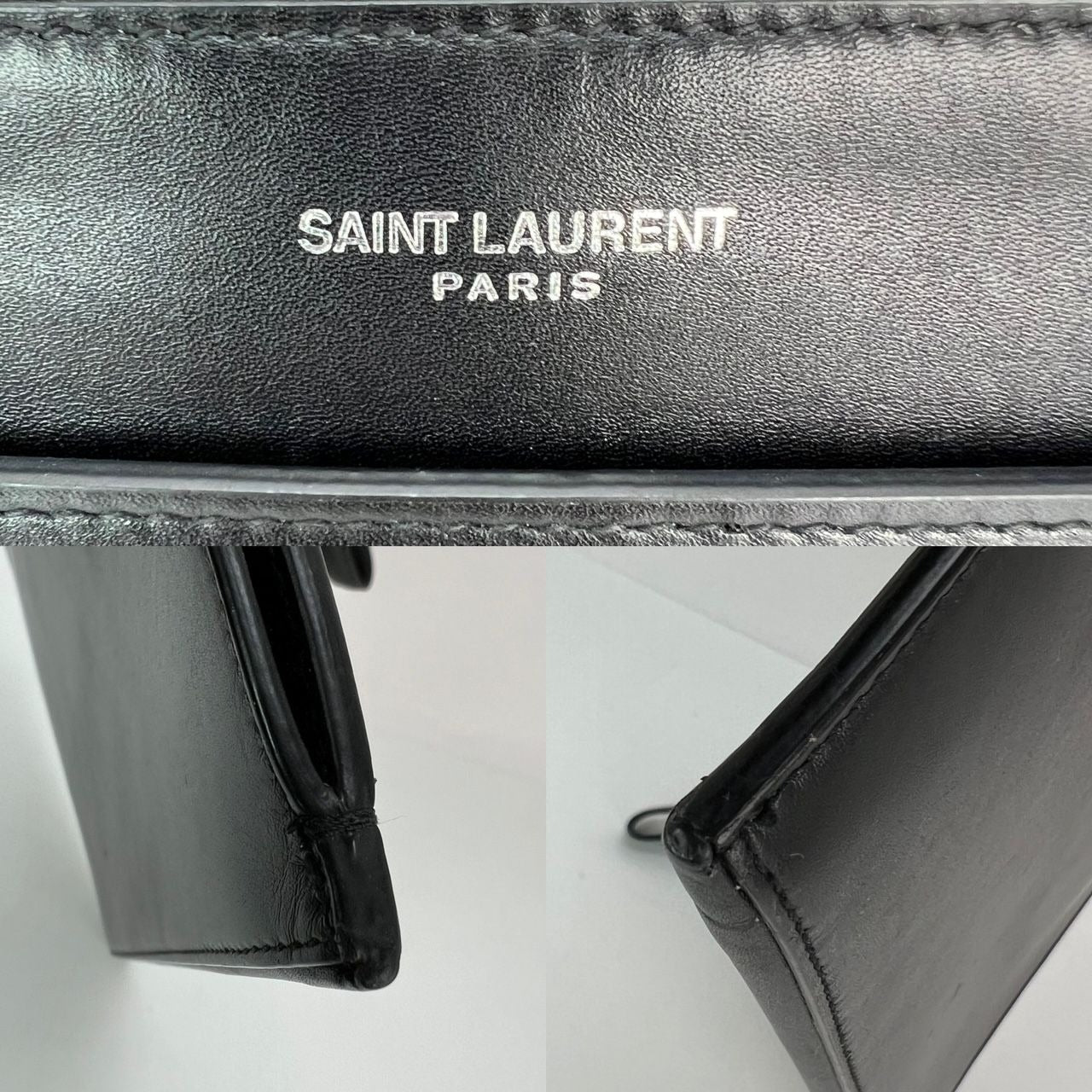 Saint Laurent Black Smooth Leather I-Pad Case Clutch - Product Image 3