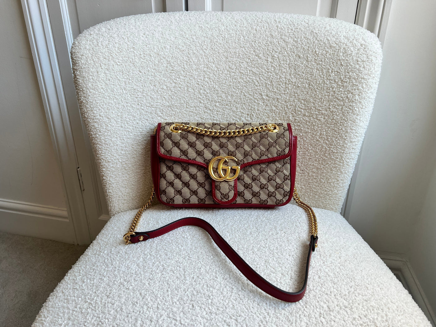 Gucci GG Beige Marmont Small Shoulder Bag (RRP £1,570) | Studio Nafay