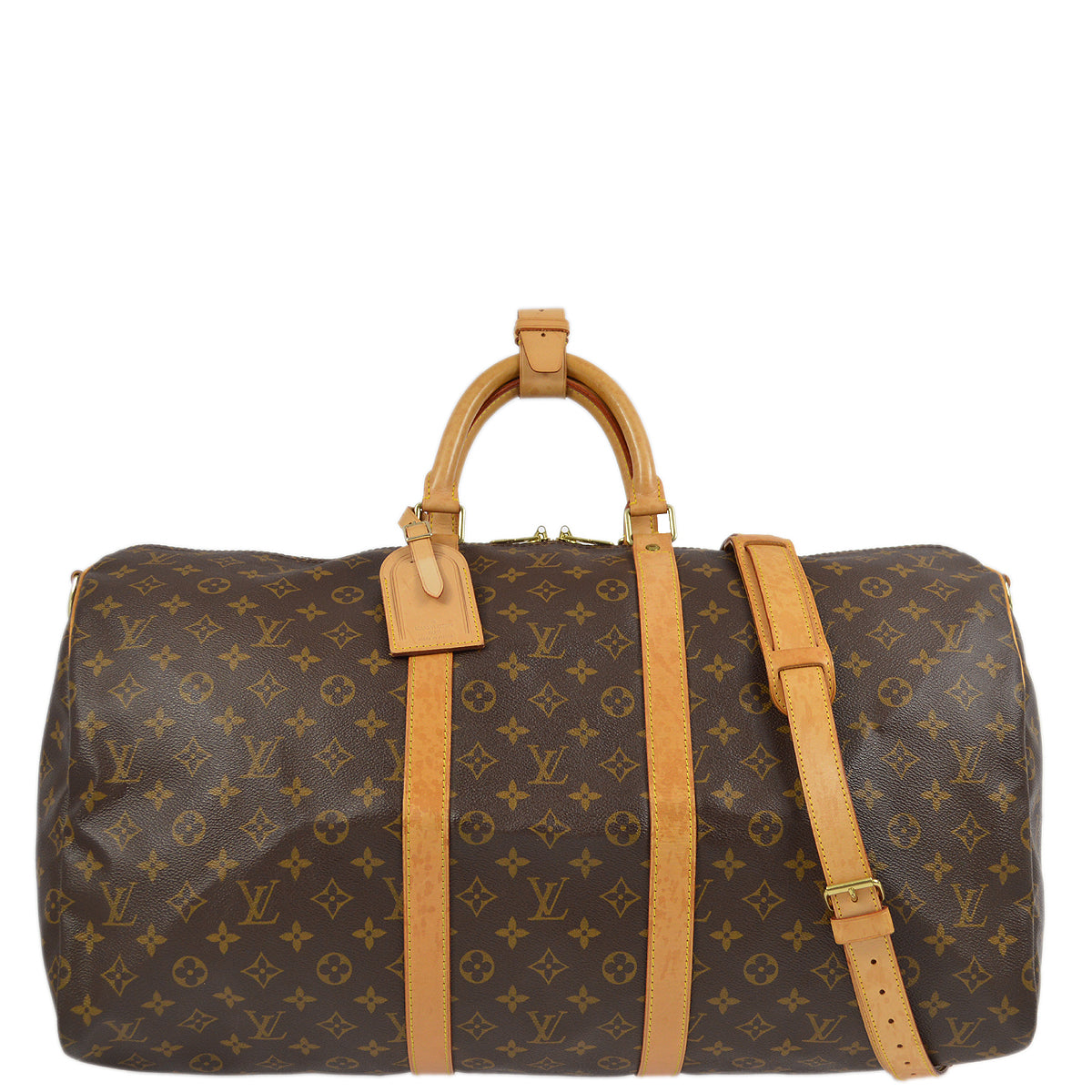 Louis Vuitton Monogram Keepall Bandouliere 55 Duffle Bag