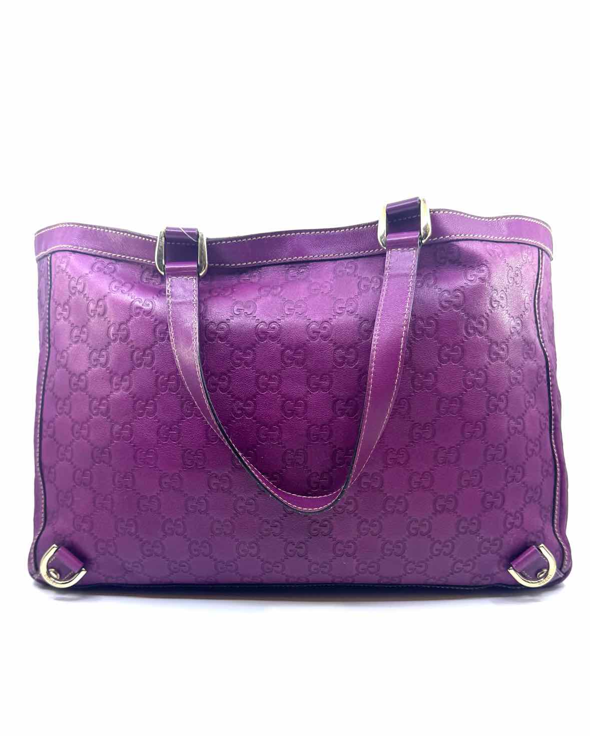 GUCCI Raspberry Leather LOGO Handbag - Product Image 4