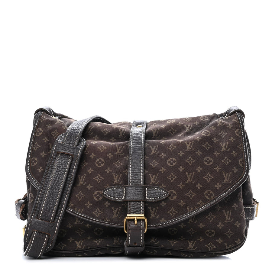 Louis Vuitton Monogram Mini Lin Saumur 30 Shoulder Bag in Ebene