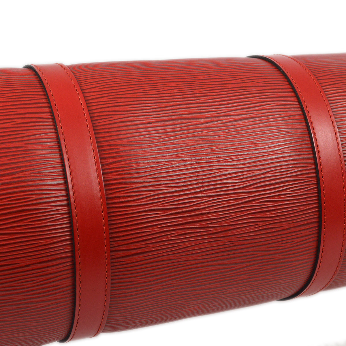 Louis Vuitton Red Epi Soufflot Handbag
