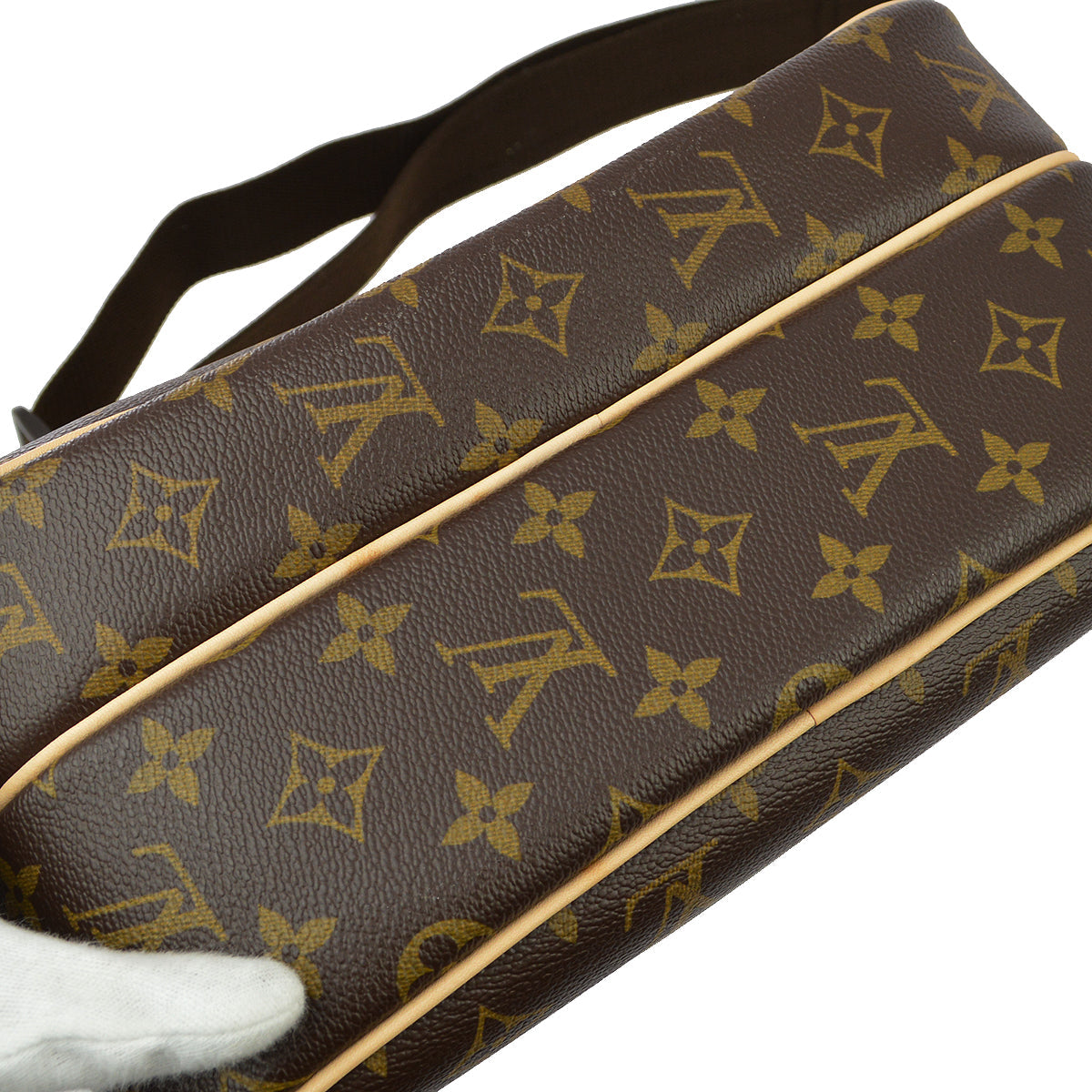 Louis Vuitton Monogram Reporter PM Shoulder Bag in Brown