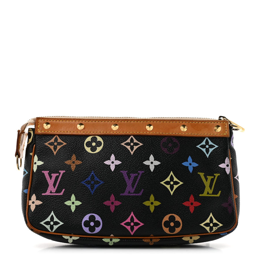 Louis Vuitton Black Multicolor Pochette Accessoires in Black