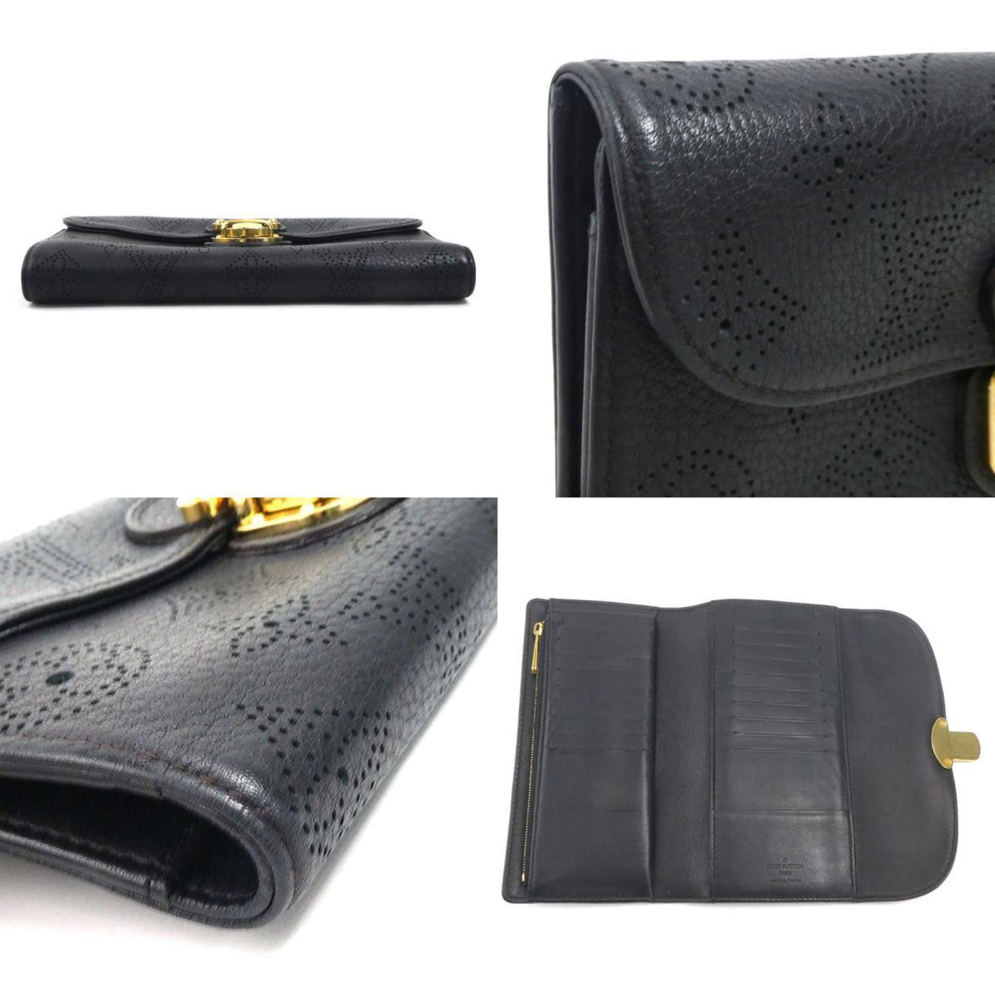Louis Vuitton Mahina Leather Long Wallet (Bi-Fold)