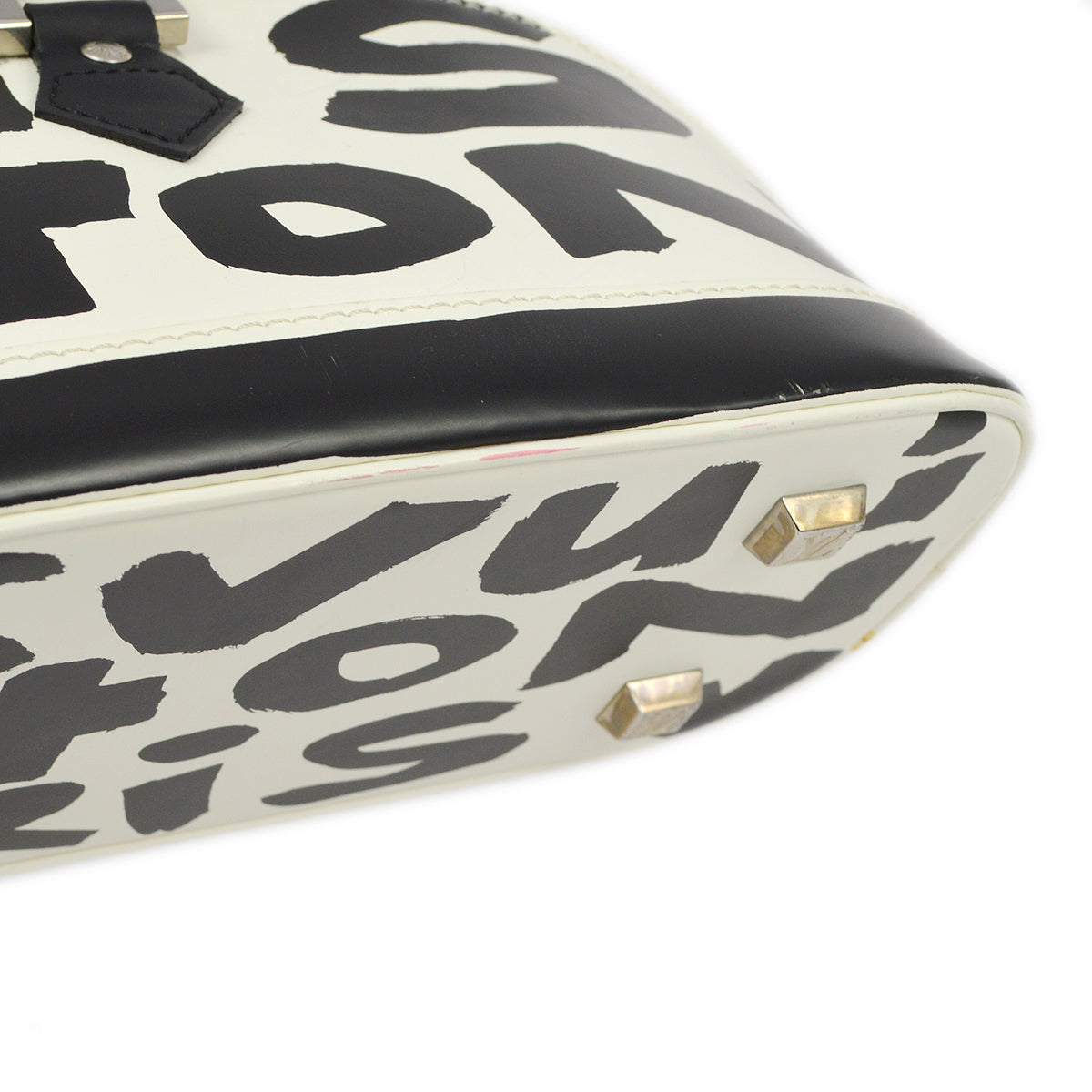Louis Vuitton Black Graffiti Alma Horizontal Handbag