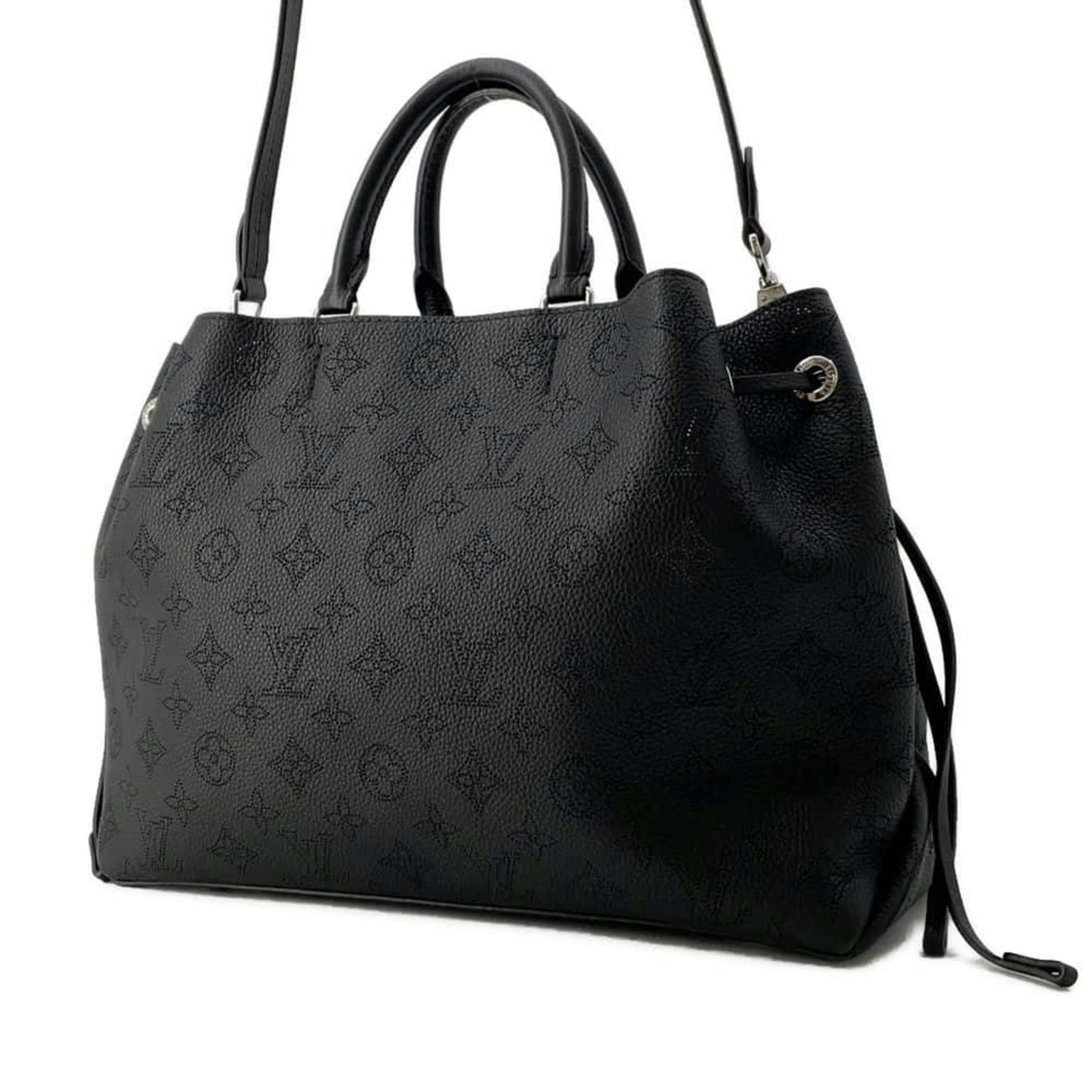 Louis Vuitton Noir Monogram Mahina Leather Handbag Shoulder Bag