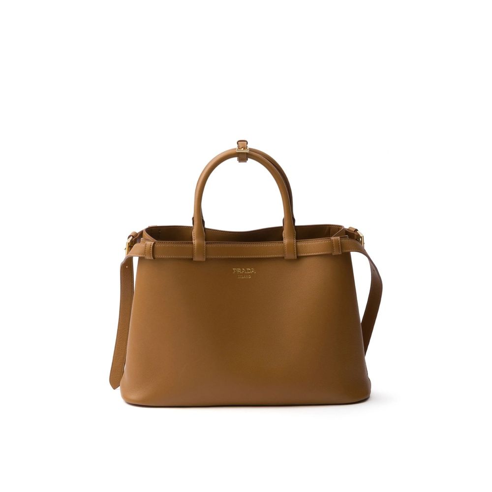 Prada Leather Buckle Handle Bag | Studio Nafay