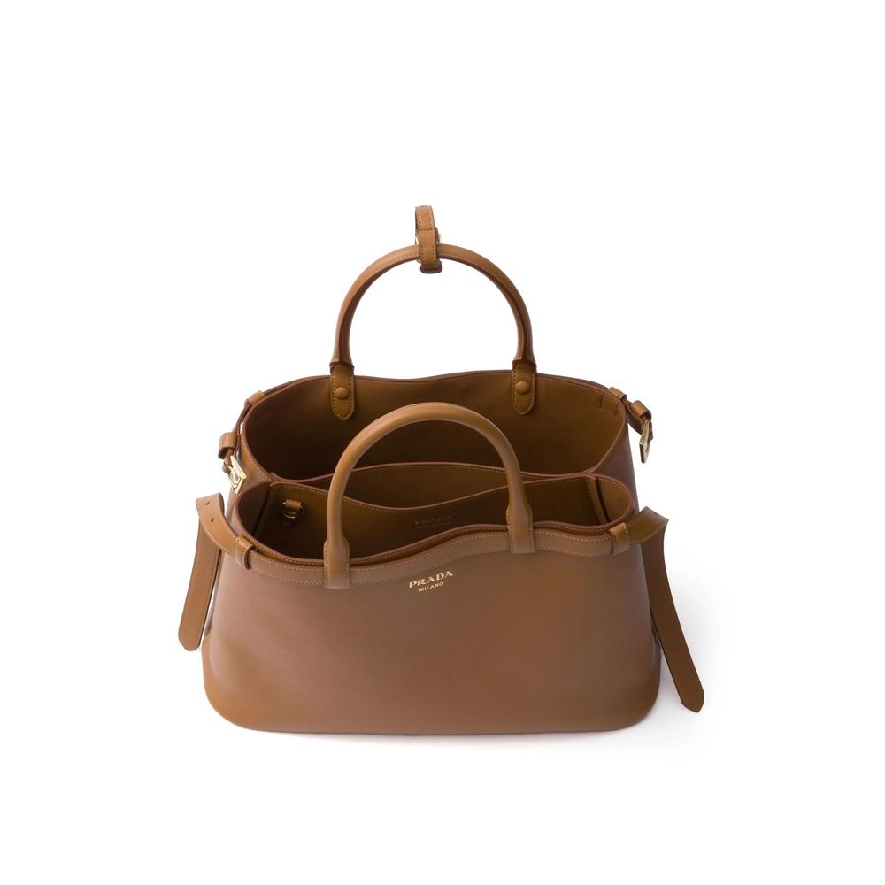 Prada Leather Buckle Handle Bag - Product Image 4