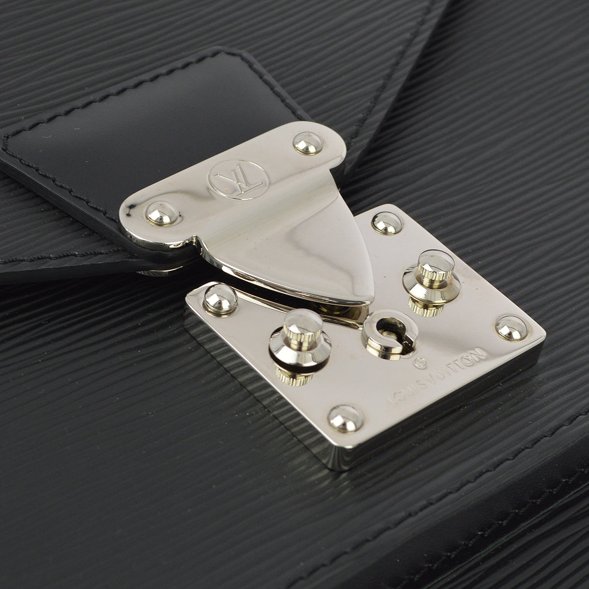 Louis Vuitton Black Epi Monceau 28 in Black