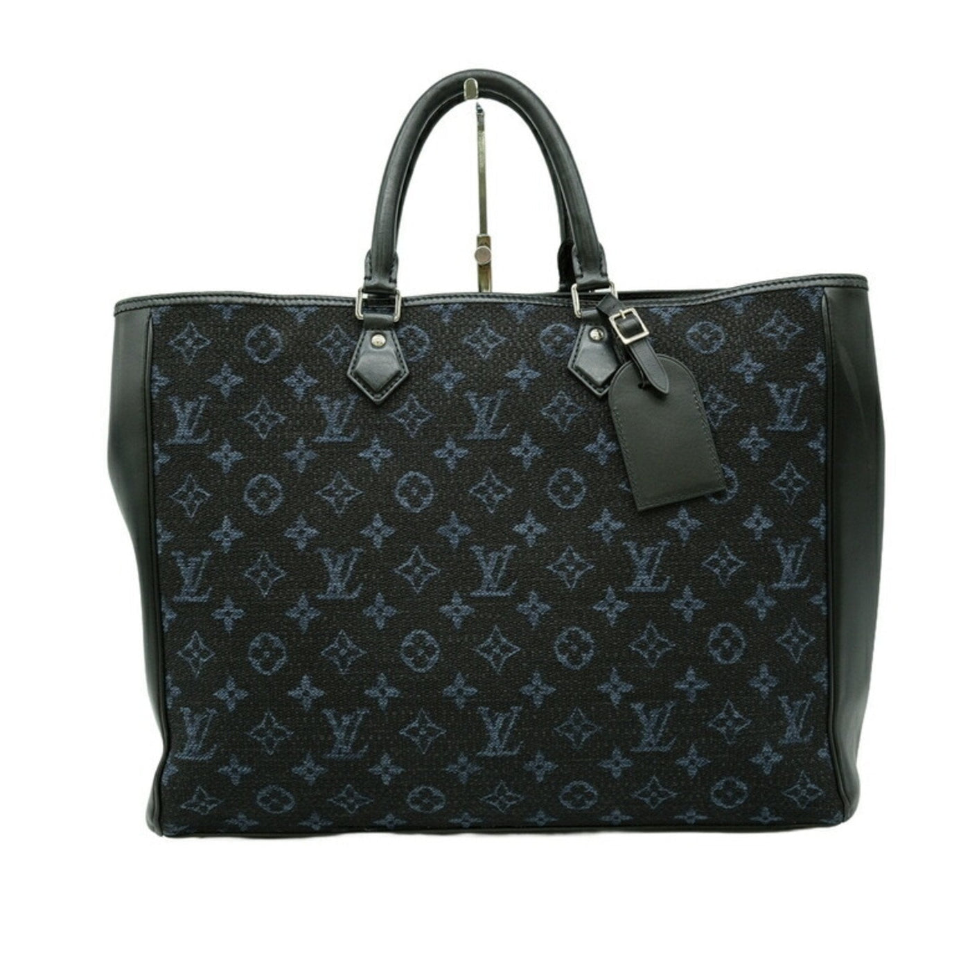 Louis Vuitton Navy Monogram Leather Handbag Tote Bag